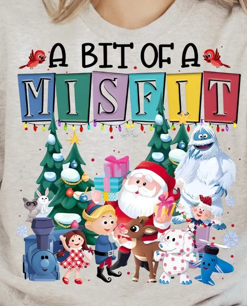 Misfits Rudolph Tshirt Oatmeal Heather