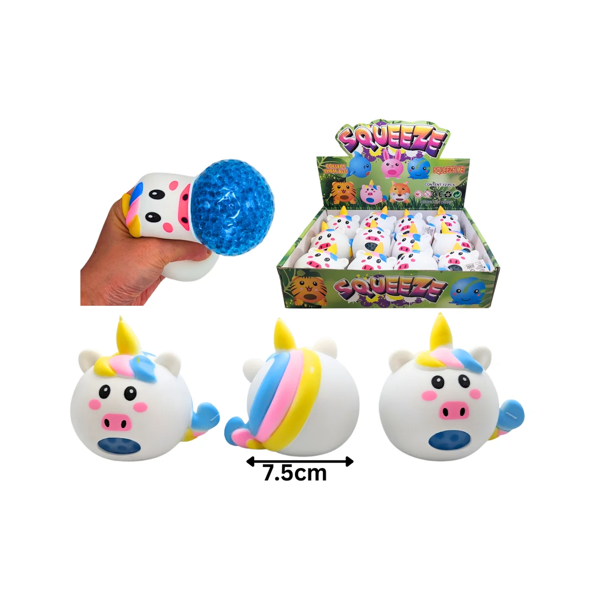 Squish Bead Ball Unicorn