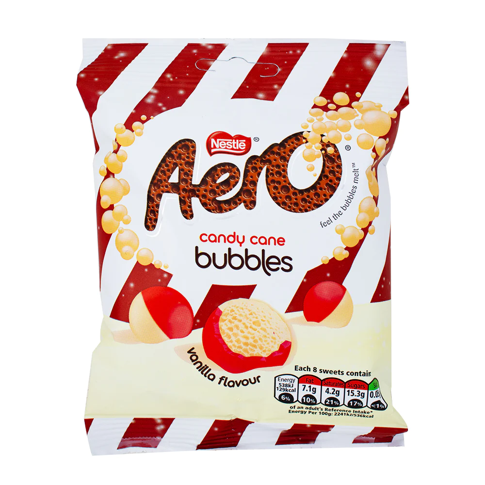 Aero UK Candy Cane Bubbles Vanilla 70g