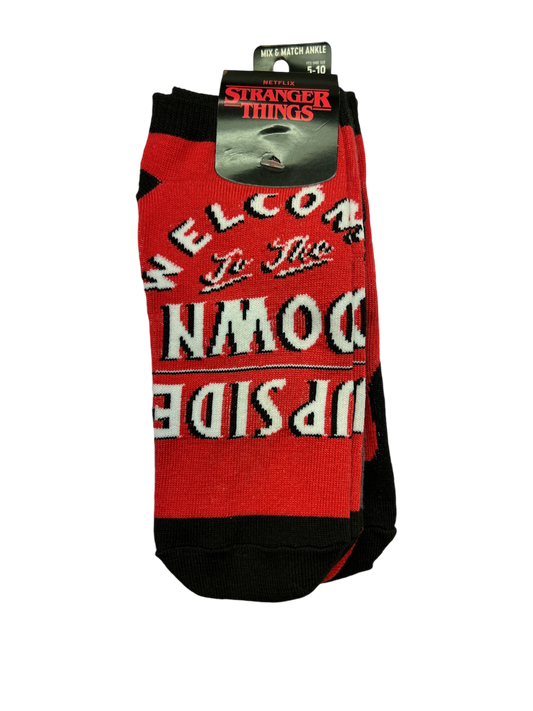 Socks Stranger Things 6pk Ankle Size 5-10