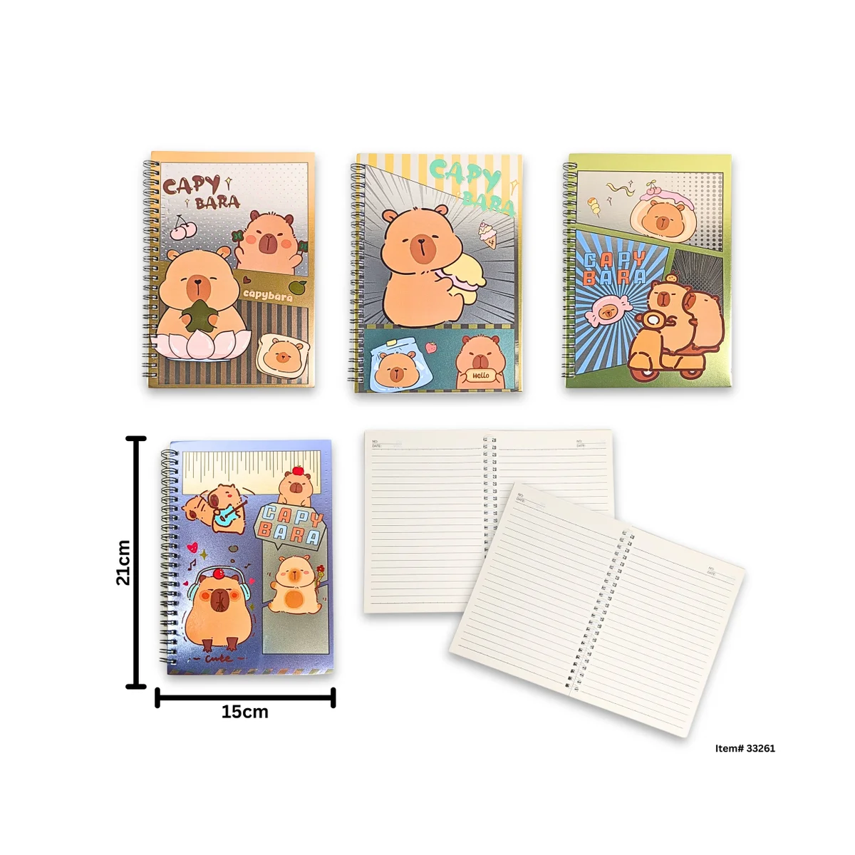 Notebook Capybara Foil Cover