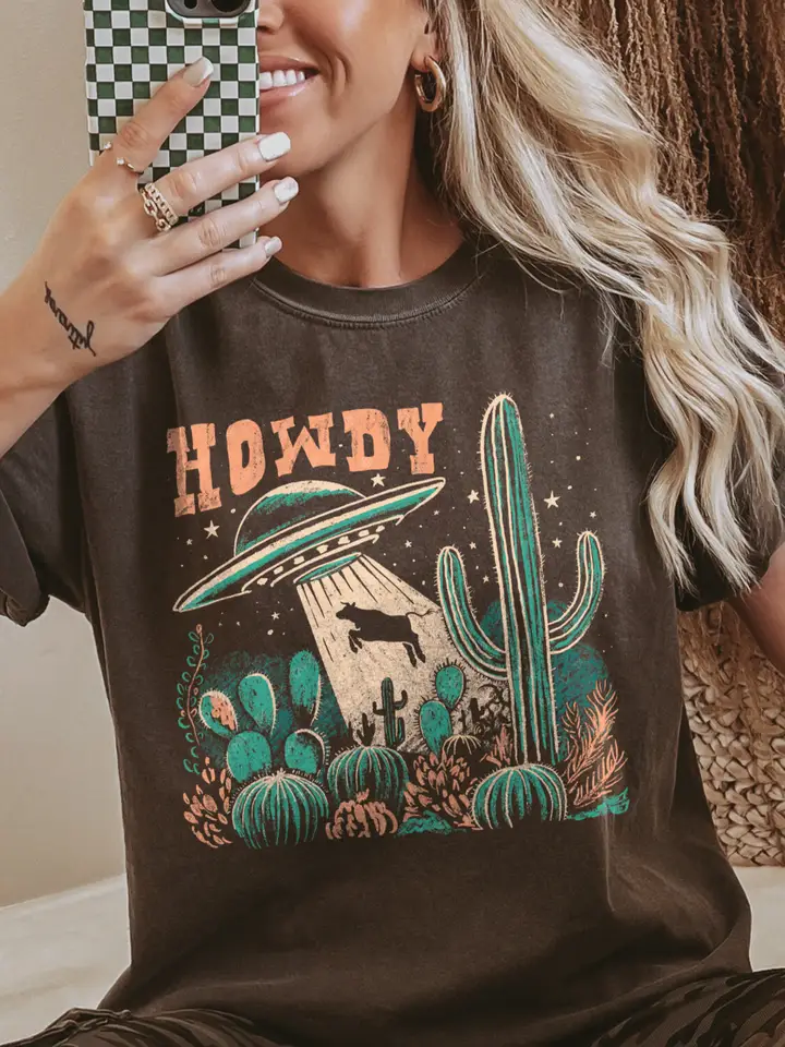 Howdy Tshirt Brown
