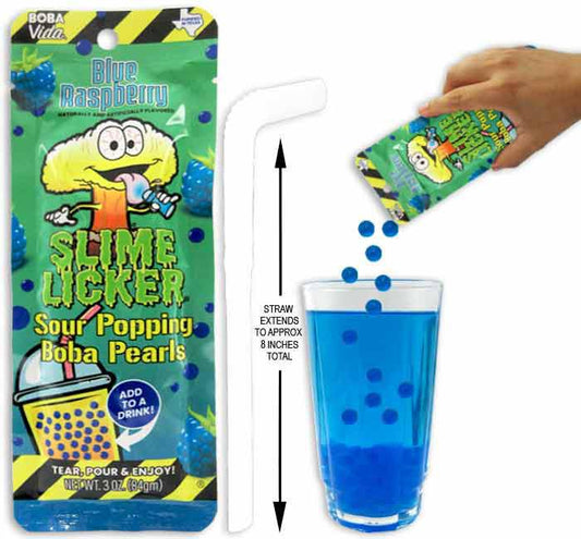 Toxic Waste Slime Licker Sour Boba Blue Raspberry