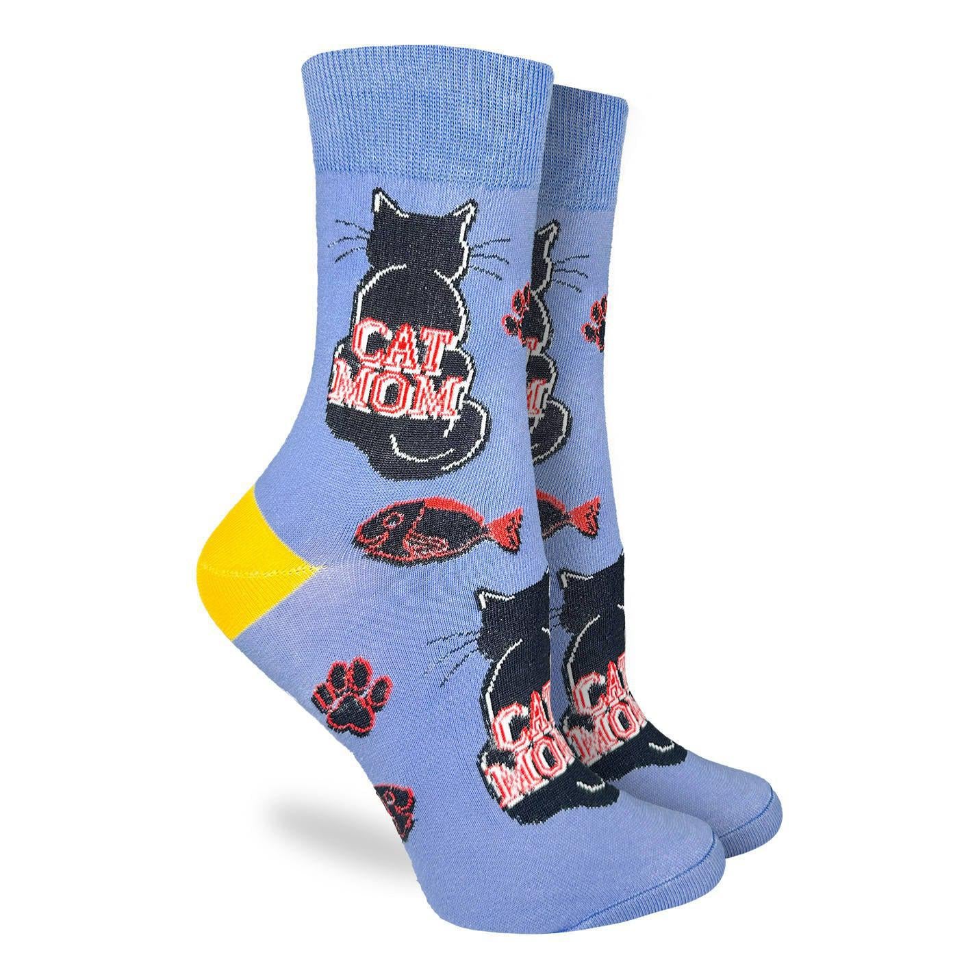 Good Luck Socks Crew 5-9 Cat Mom