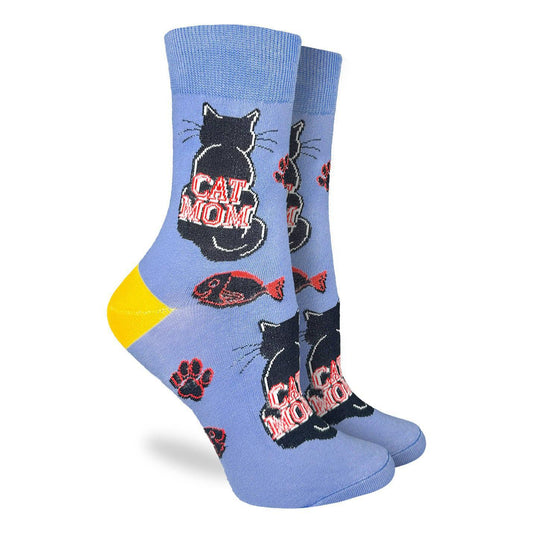 Good Luck Socks Crew 5-9 Cat Mom