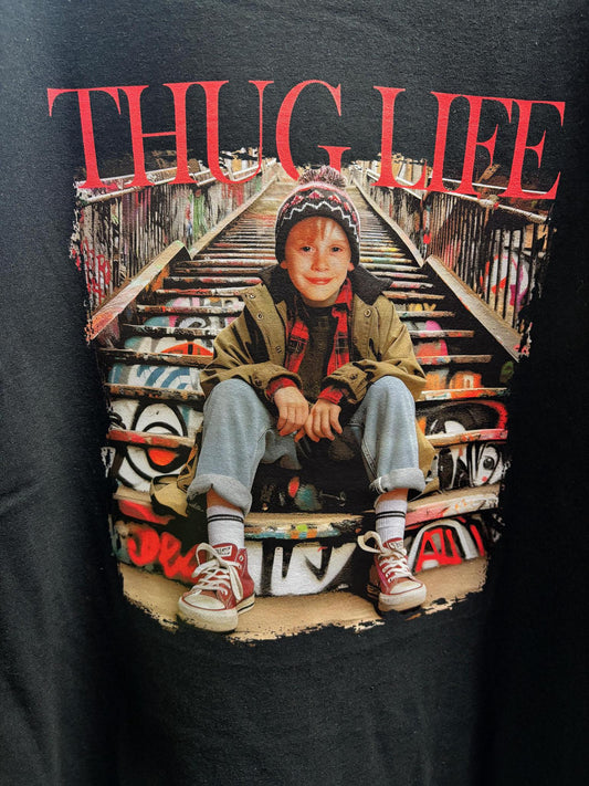 Thug Life Kevin Tshirt Black