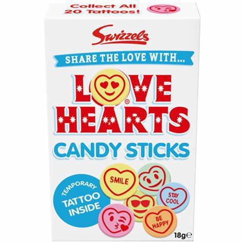 Swizzels Love Hearts Candy Sticks