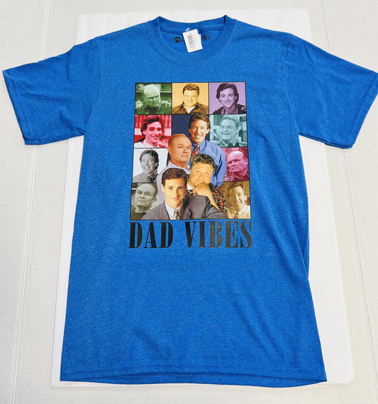 Dad Vibes Tshirt Heather Blue