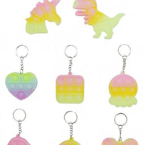 Keychain Fidget Sensory Glow In The Dark Silicone