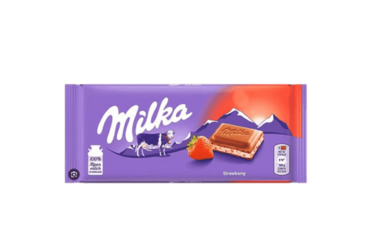 Milka Strawberry Milk Chocolate 100g
