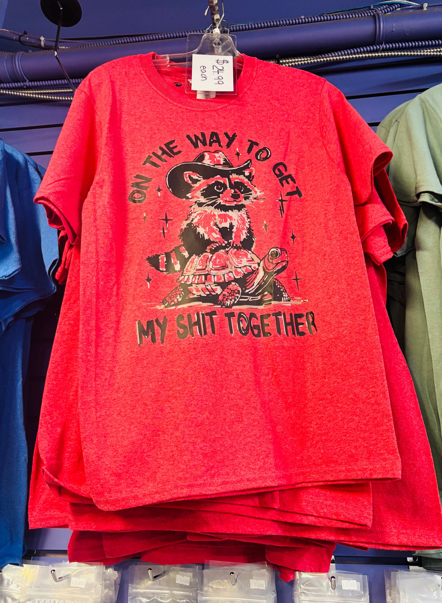 On the Way to Get My Sh*t Together T Shirt Vintage Red