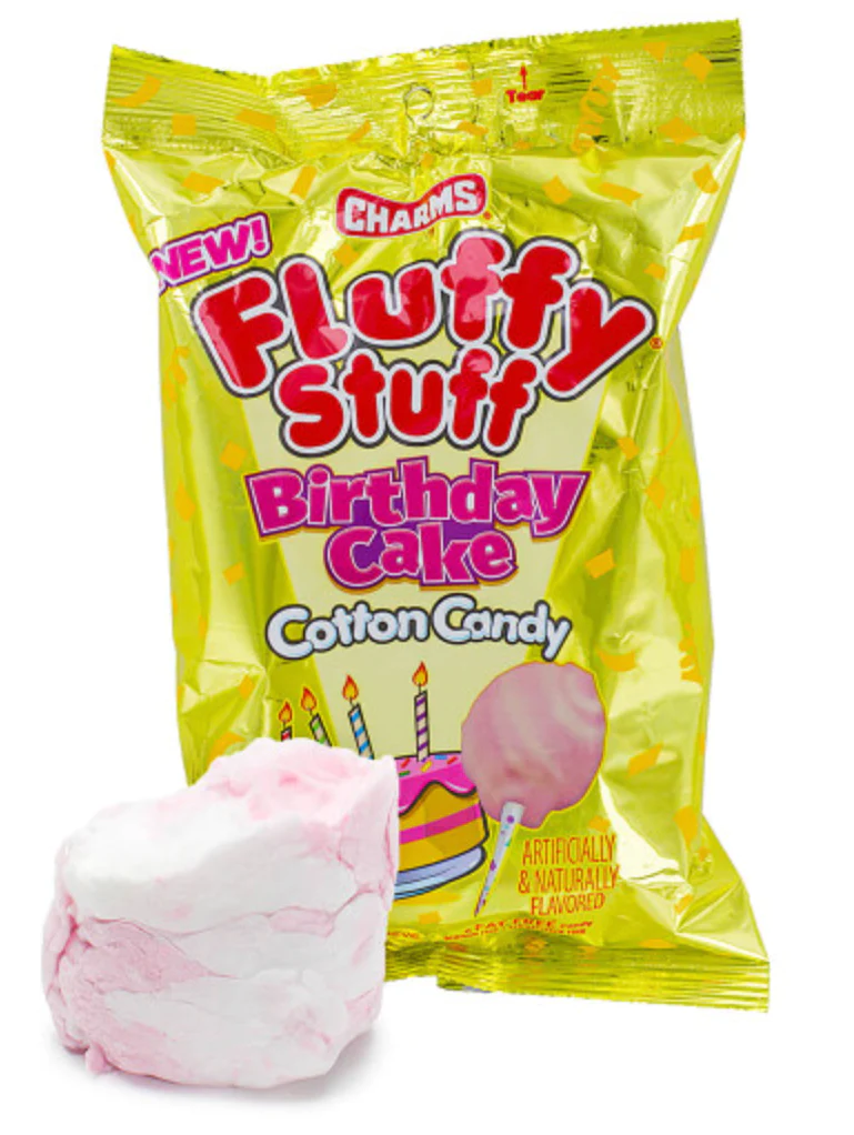 Fluffy Stuff Cotton Candy Birthday Cake Bag