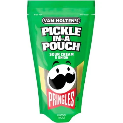 Van Holten Pickle In A Pouch Pringles Sour Cream & Onion