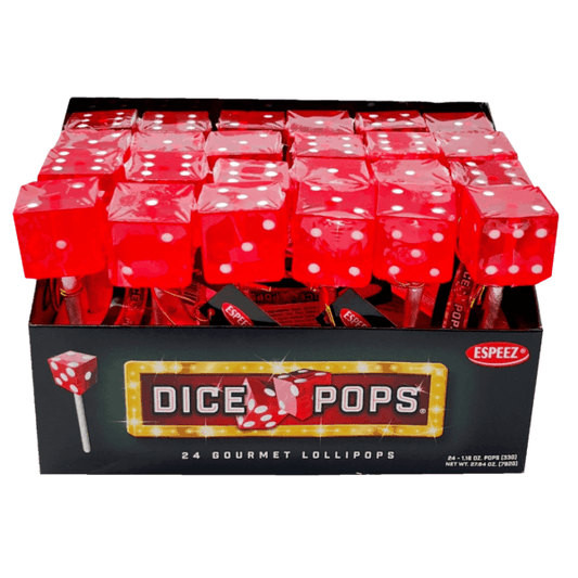 Dice Lollipops Red