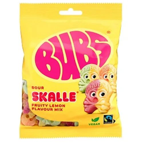 Bubs Fruity Lemon Sour Skulls bag 190g