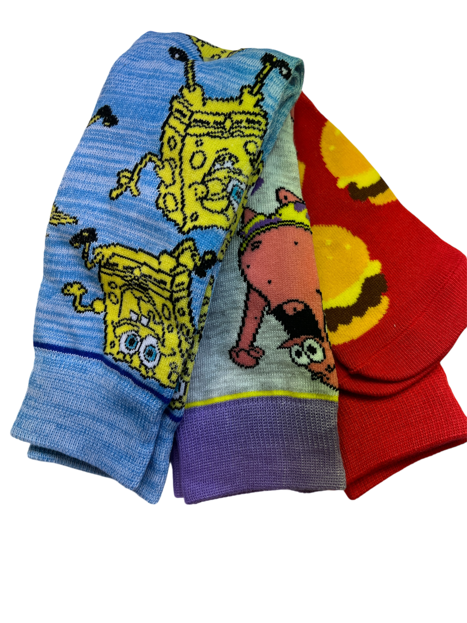 Socks Spongebob Crew 3pk Size 8-12