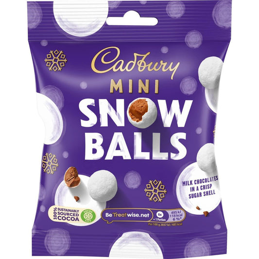 Cadbury UK Mini Snowballs 80g