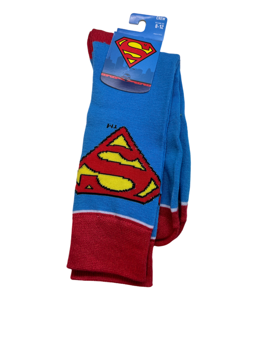 Socks Superman Crew Size 8-12