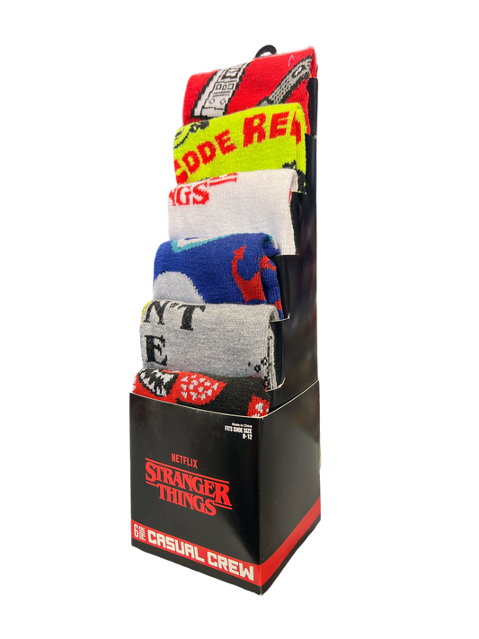 Socks Stranger Things 5pk Crew Size 8-12