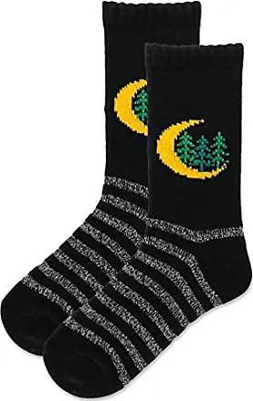 Hot Sox Socks 5-9 Crew Moon Fuzzy Boot Socks