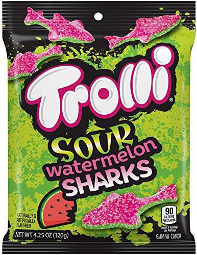 Trolli Sour Watermelon Sharks Peg Bag