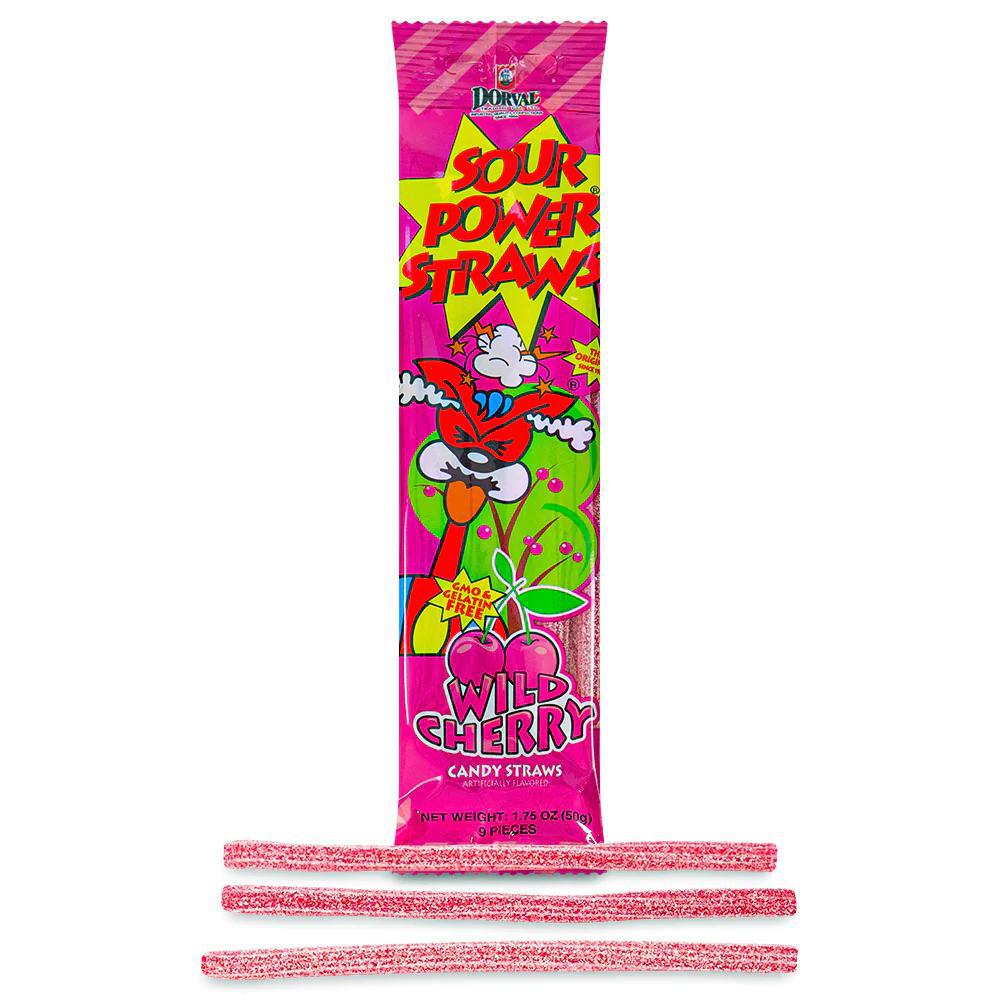 Sour Power Straws Wild Cherry Pack 50g