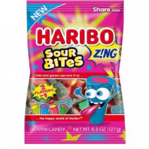 HARIBO SOUR BITES PEG BAG 127G