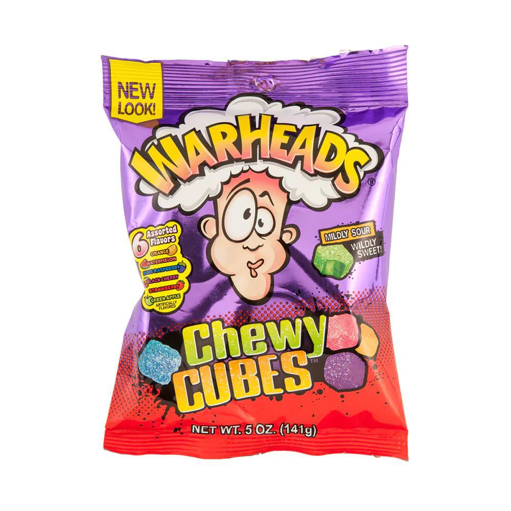 WARHEADS CHEWY CUBES PEG BAG