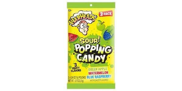 WARHEADS POPPING CANDY 3PK