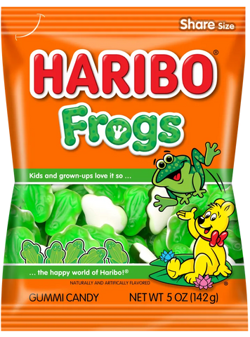 HARIBO FROGS PEG BAG