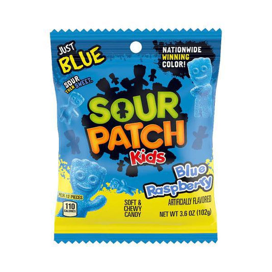 Sour Patch Kids Blue Raspberry 102g Peg Bag