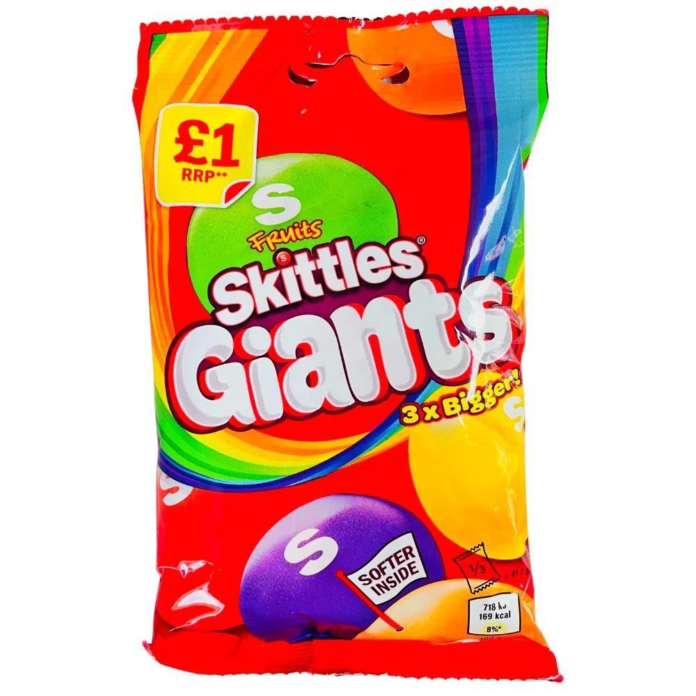 Skittles British Giants Fruit Chews Peg Bag 125g