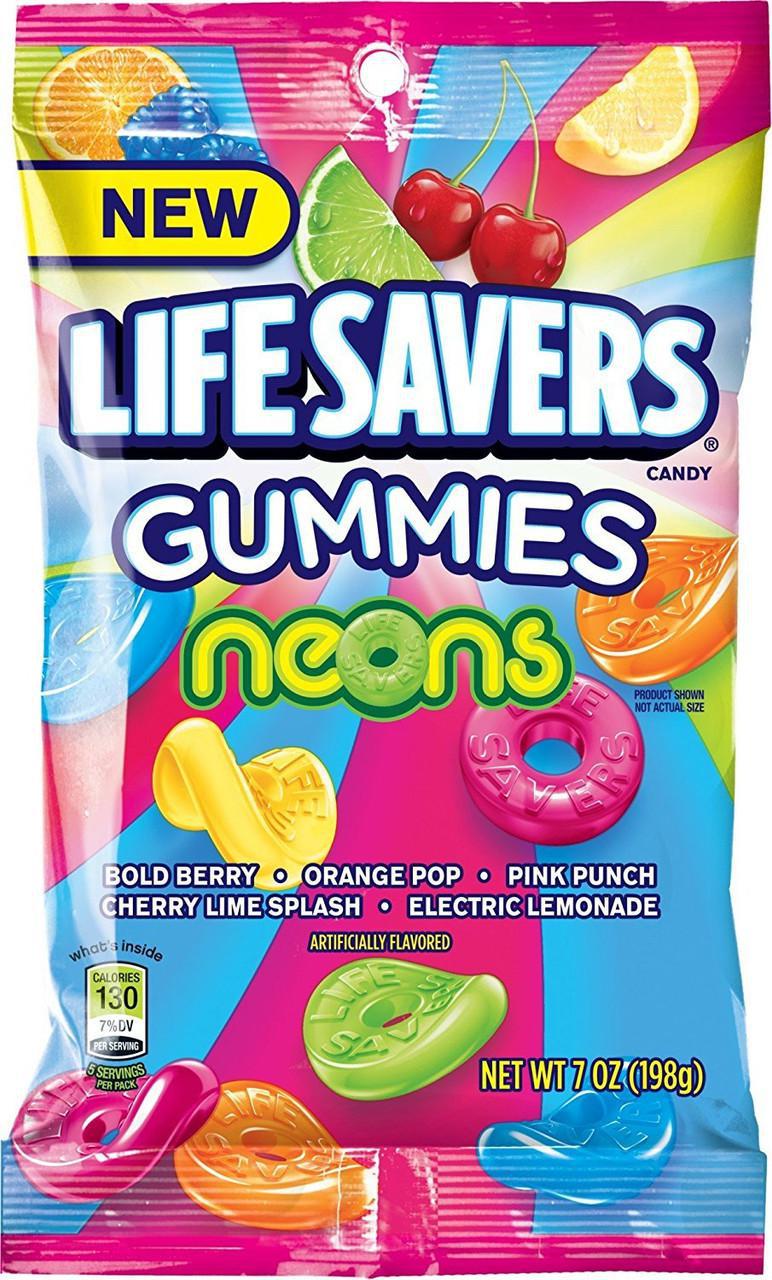 Lifesavers Gummies Neons Peg Bag