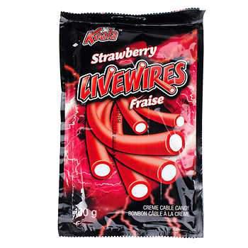 LIVEWIRES JUMBO 100G BAGS STRAWBERRY