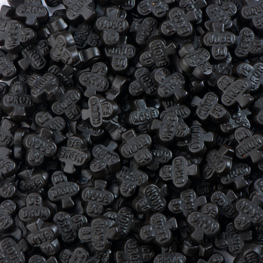 De Bron Sugar Free Salted Black Licorice Clovers 200g